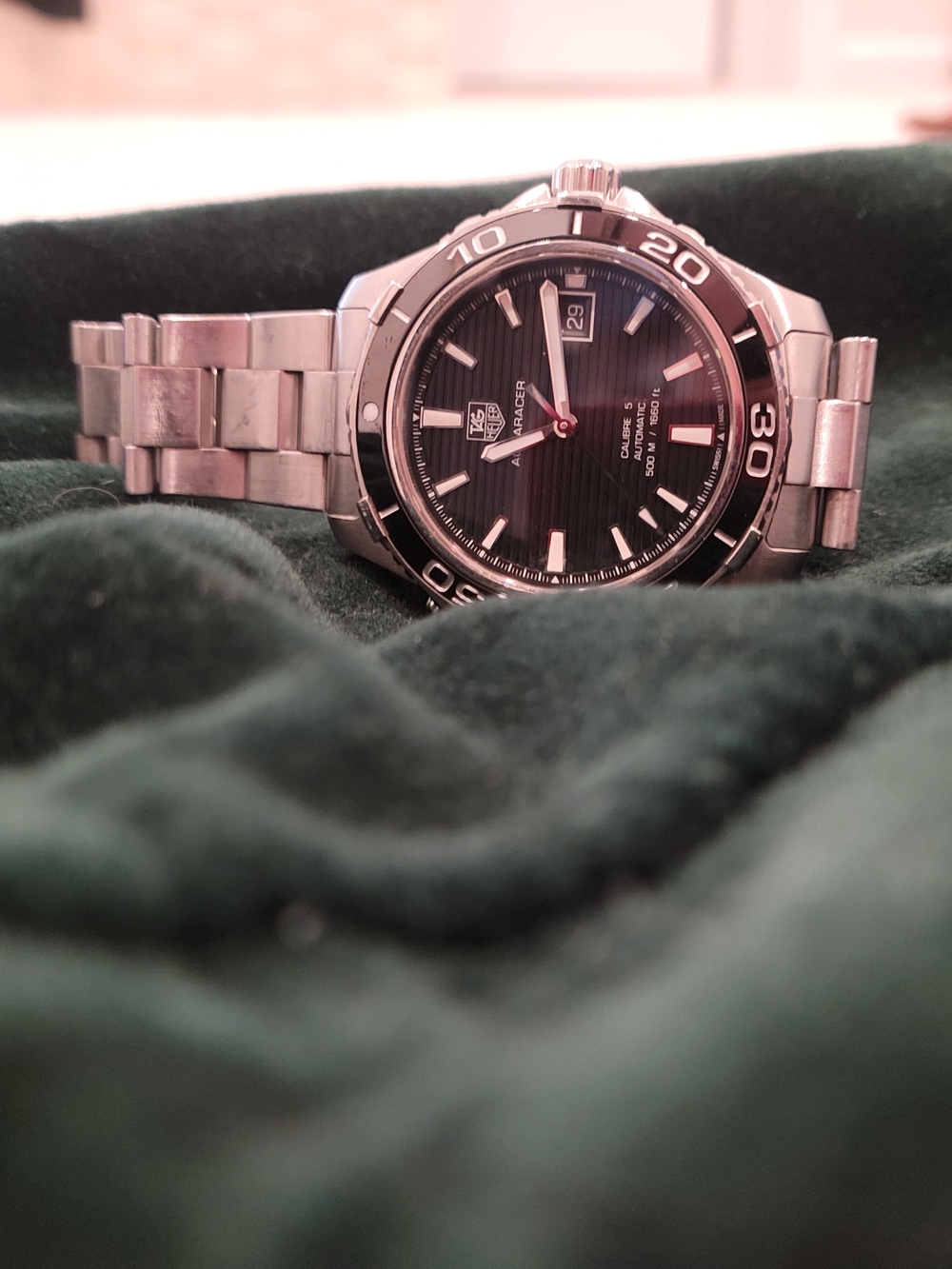 TAG Heuer Aquaracer Stainless Steel Black Dial Watch